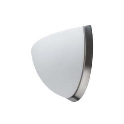 OSMONT NEL59458 NELA DL2 nástěnné skleněné svítidlo nerez broušená / bílá IP43 3000 K 15W LED HF