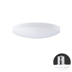 OSMONT SAG63118 SAGITA V1 stropní/nástěnné plastové polovestavné svítidlo bílá IP44 2700-6500 K 18W LED