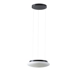 OSMONT SAT67428 SATURN LE1 závěsné skleněné svítidlo černá / bílá IP20 3000 K 16W LED