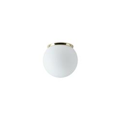 OSMONT STY61724 STYX 1 stropní/nástěnné skleněné svítidlo mosaz leštěná / bílá IP65 4000 K 8W LED