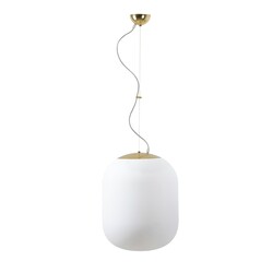 OSMONT TAN58164 TANIA L2 závěsné skleněné svítidlo mosaz leštěná / bílá IP40 40W E27