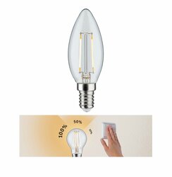 PAULMANN LED svíčka 2,5W E14 čirá 230 V 3-krokové-stmívatelné 285.72 P 28572