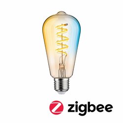 PAULMANN Filament 230V Smart Home Zigbee 3.0 LED žárovka ST64 E27 7,5W měnitelná bílá stmívatelné zlatá