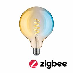 PAULMANN Filament 230V Smart Home Zigbee 3.0 LED Globe G125 E27 7,5W měnitelná bílá stmívatelné zlatá