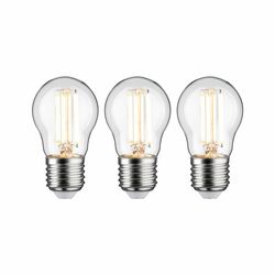 PAULMANN Eco-Line Filament 230V LED kapka E27 3ks sada 80 mm 2,5W 3000K čirá