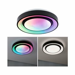 PAULMANN LED stropní svítidlo Rainbow efekt duhy RGBW 230V 22W černá/bílá