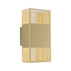 PAULMANN LED nástěnné svítidlo Tharin IP44 3000K 120x250mm 2x3,7W zlatá