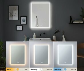PAULMANN HomeSpa LED zrcadlo s osvětlením Mirra hranaté IP44 zrcadlo/bílá 22W WhiteSwitch 789.51