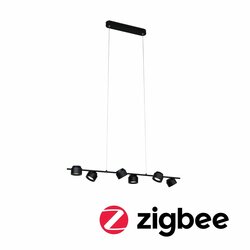 PAULMANN LED závěsné svítidlo Smart Home Zigbee Puric Pane 6x6W černá