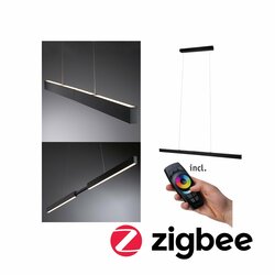 PAULMANN LED závěsné svítidlo Smart Home Zigbee Aptare 2700K 2x18 / 1x18W černá stmívatelné