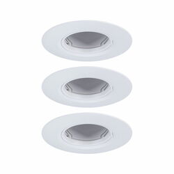 PAULMANN Vestavné svítidlo 3ks-sada nevýklopné kruhové 90mm GU10 max. 3x10W 230V bílá