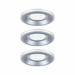 PAULMANN LED vestavné svítidlo Sormus 3ks sada IP65 kruhové 100mm 3x4,8W / 1,5W / 230V 3000K matný chrom