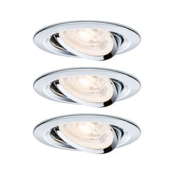 PAULMANN LED vestavné svítidlo Nova GU10 Flat výklopné 3x4,9W 230V 2700K chrom
