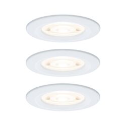 PAULMANN LED vestavné svítidlo 3-krokové-stmívatelné Nova GU10 Flat nevýklopné IP44 3x4,9W 230V stmívatelné 2700K bílá mat