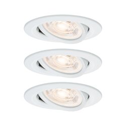PAULMANN LED vestavné svítidlo Nova Plus GU10 Flat IP65 93mm 3x4,9W 230V stmívatelné 2700K bílá mat