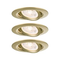 PAULMANN LED vestavné svítidlo Nova Plus GU10 Flat IP65 93mm 3x4,9W 230V stmívatelné 2700K zlatá mat