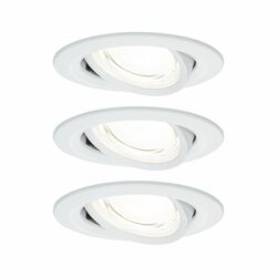 PAULMANN LED vestavné svítidlo Nova Coin 3ks sada kruhové 84mm 50° 3x2,8W 230V 4000K bílá mat