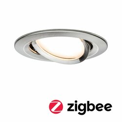 PAULMANN SmartHome Zigbee vestavné svítidlo LED Coin Nova Plus 1x6,5W stmívatelné kruhové kov kartáčovaný 929.58 P 92958