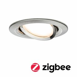 PAULMANN SmartHome Zigbee vestavné svítidlo LED Coin Nova Plus 1x6,5W stmívatelné kruhové kov kartáčovaný 929.58 P 92958