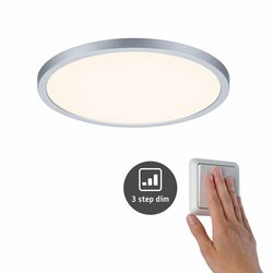 PAULMANN LED vestavné svítidlo Areo VariFit IP44 3-krokové-stmívatelné 230mm 16W 3.000K chrom 930.52