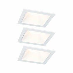 PAULMANN LED vestavné svítidlo 3-krokové-stmívatelné Cole Coin základní sada IP44 hranaté 88x88mm Coin 3x6W 230V stmívatelné 2700K bílá