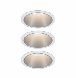 PAULMANN Vestavné svítidlo LED Cole 3x6,5W bílá/stříbrná mat 3-krokové-stmívatelné 2700K teplá bílá 934.10