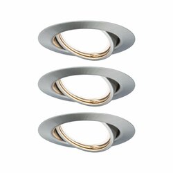 PAULMANN Vestavné svítidlo LED Base kruhové 3x5W kov kartáčovaný nastavitelné 3-krokové-stmívatelné 934.25 P 93425