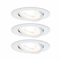 PAULMANN Vestavné svítidlo LED Nova kruhové 3x6,5W GU10 bílá mat nastavitelné 934.31 P 93431