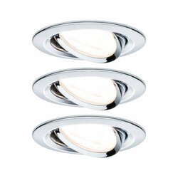 PAULMANN Vestavné svítidlo LED Nova kruhové 3x6,5W GU10 chrom výklopné 934.34 P 93434