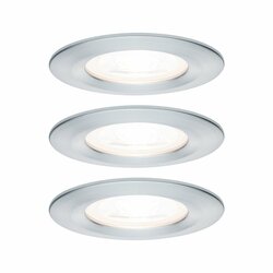 PAULMANN Vestavné svítidlo LED Nova kruhové 3x6,5W GU10 hliník broušený nevýklopné 934.44 P 93444