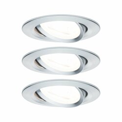 PAULMANN Vestavné svítidlo LED Nova kruhové 3x6,5W GU10 hliník broušený výklopné 3-krokové-stmívatelné 934.69 P 93469