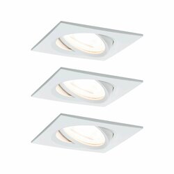 PAULMANN Vestavné svítidlo LED Nova hranaté 3x6,5W bílá mat výklopné 3-krokové-stmívatelné 934.90 P 93490