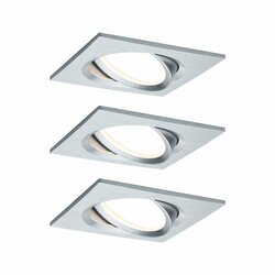 PAULMANN Vestavné svítidlo LED Nova Plus hranaté 3x6,8W hliník výklopné stmívatelné 936.80 P 93680