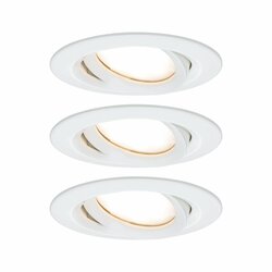 PAULMANN Vestavné svítidlo LED Nova Plus kruhové 3x6,8W bílá mat výklopné stmívatelné 936.82 P 93682