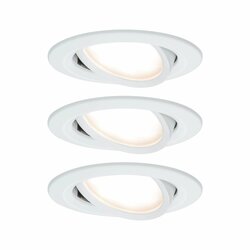 Paulmann vestavné svítidlo LED Coin Slim IP23 kruhové 6,8W bílá 3ks sada stmívatelné a nastavitelné 938.75 P 93875