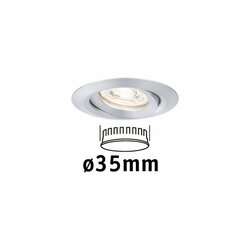 PAULMANN LED vestavné svítidlo Nova mini výklopné 1x4W 2700K hliník broušený 230V 942.96