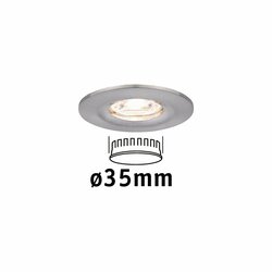 PAULMANN LED vestavné svítidlo Nova mini nevýklopné IP44 1x4W 2700K kov kartáčovaný 230V 943.00