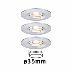 PAULMANN LED vestavné svítidlo Nova mini nevýklopné IP44 3x4W 2700K chrom 230V 943.03