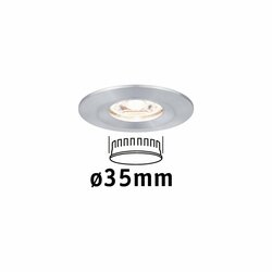 PAULMANN LED vestavné svítidlo Nova mini nevýklopné IP44 1x4W 2700K hliník broušený 230V 943.04