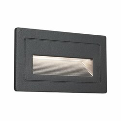 PAULMANN Venkovní vestavné svítidlo do zdi Long LED černá IP44 4W 230V teplá bílá 210x60mm 943.83