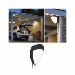 PAULMANN Park + Light LED venkovní nástěnné svítidlo Ikosea vč. pohybové čidlo IP44 50x203mm 3000K 5,6W 12V antracit umělá hmota