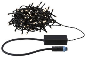 PAULMANN Plug &amp; Shine LED světelný řetěz Yuna teplá bílá 12,4m IP44 2,5W černá