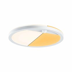 PAULMANN LED venkovní panel Lamina Backlight pohybové čidlo neláká hmyz IP44 kruhové 280mm CCT 14W 230V bílá umělá hmota