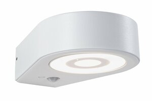 PAULMANN LED venkovní nástěnné svítidlo Silma pohybové čidlo IP44 65x186mm 3000K 5,5 / 1x0,7W 230V bílá hliník