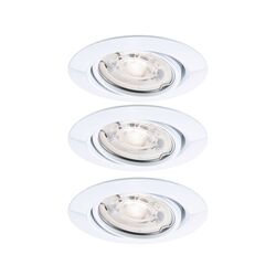 PAULMANN LED vestavné svítidlo Base GU10 Flat výklopné 3x4,9W 230V stmívatelné 2700K bílá