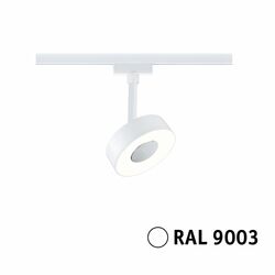 PAULMANN URail LED lištový spot 3-krokové-stmívatelné Circle spot 5W 3000K stmívatelné 230V bílá