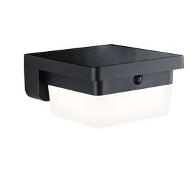 PAULMANN Hybrid LED venkovní nástěnné svítidlo Isleen domovní 230V + solární IP44 hranaté 163x163mm 3000K 2,3W 230V černá