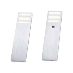 PAUL NEUHAUS LED skříňková svítidla, hliník, hranaté, design 3000K PN 1120-95-2