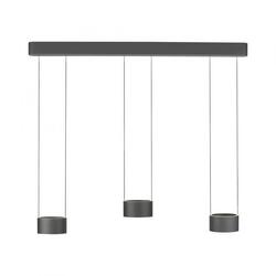 PAUL NEUHAUS LED závěsné svítidlo PURE Clipse, šedá, dálkový ovladač, Comfort Lift, paměťová funkce 2200-5000K