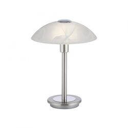 PAUL NEUHAUS LED stolní lampa stříbrná alabastrový dekor sklo 3 krokové stmívání dotykovým stmívačem 3000K PN 4026-55